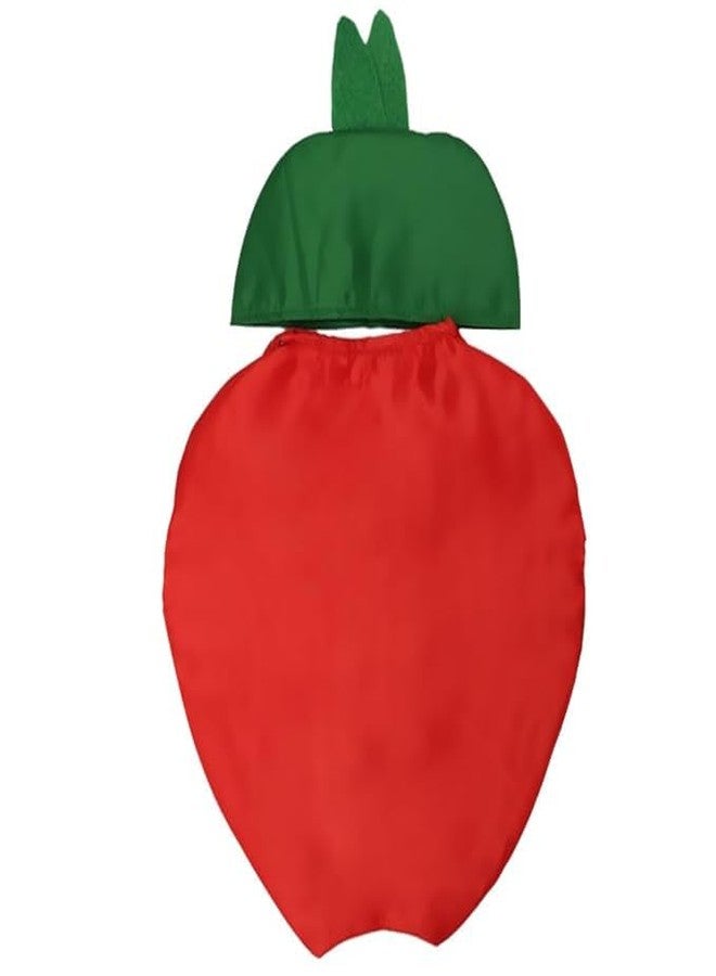 نيك زي تنكري على شكل فاكهة التفاح للأطفال البنات | زي تنكري للأطفال على شكل فاكهة الفلفل الحار لحفل المدرسة السنوي | أزياء الهالوين (تفاحة، 4-5 سنوات) - Image 2